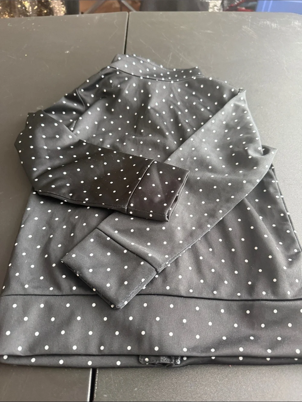 adidas Black and White Polka Dot Zip Jacket